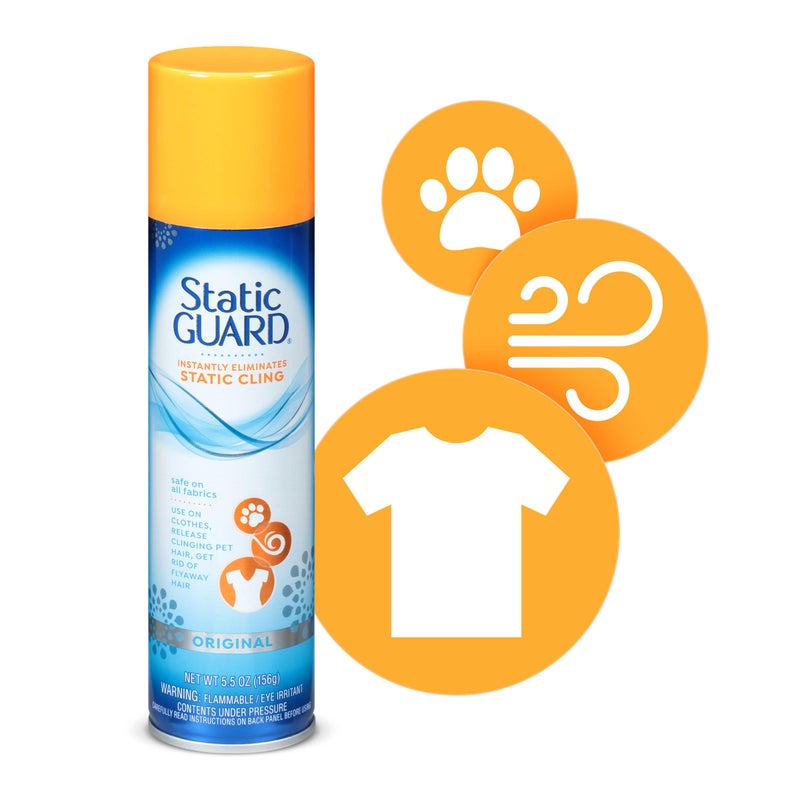 Static Guard Fabric Spray, Original Scent, 5.5 Ounce Can - Image 2